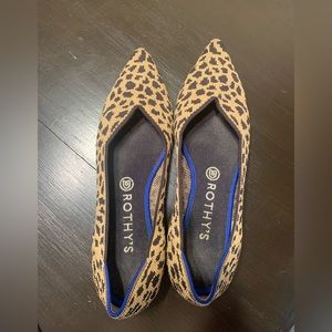 Rothy's The Point Flats Shoes in Leopard Retired Print Womens Size 9.5